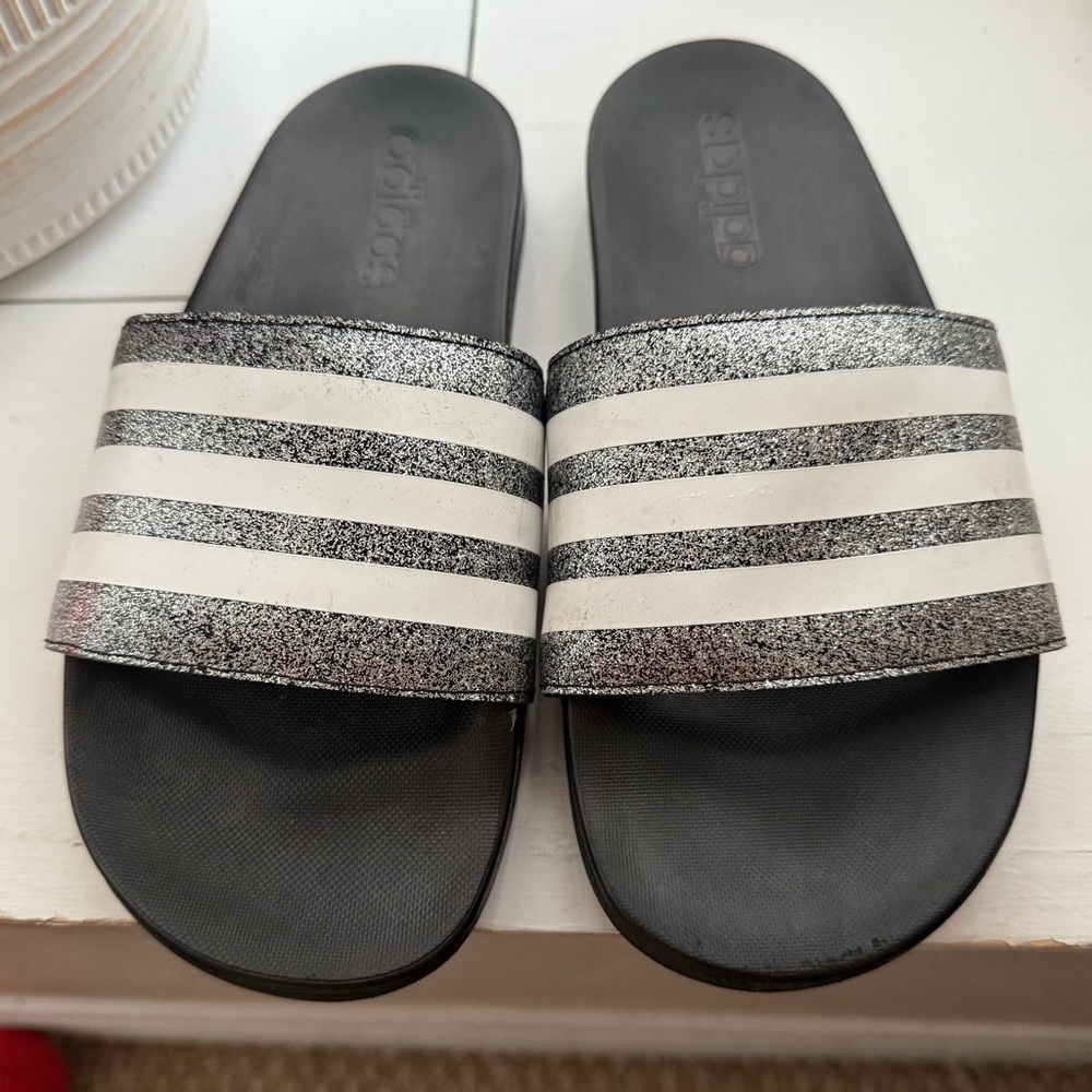 adidas Kids Black and White Sandals